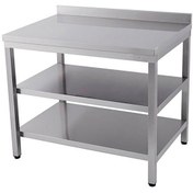 Resim Öztiryakiler Çalışma Tezgahı Ara Raflı Sırtlı 160x60 CM 