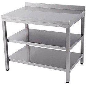 Resim Öztiryakiler Çalışma Tezgahı Ara Raflı Sırtlı 160x60 CM 