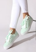 Resim Rovigo Hakiki Deri Yeşil Kadın Sneaker 3859329-01 