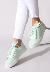 Resim Rovigo Hakiki Deri Yeşil Kadın Sneaker 3859329-01 