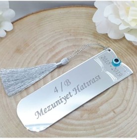 Resim Pleksi Kitap Ayracı Mezuniyet Hatırası 12x4,5 Cm Püsküll 15 Adet 
