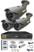 Resim 3 Kameralı 5 MP Lensli 1080p Full HD Gece Görüşlü Su Geçirmez Cepten İzle Kamera Seti DS-2073HD-SET3 IDS