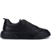 Resim Tamer Tanca Erkek Hakiki Deri Siyah Sneakers & Spor Ayakkabı 