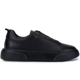 Resim Tamer Tanca Erkek Hakiki Deri Siyah Sneakers & Spor Ayakkabı 
