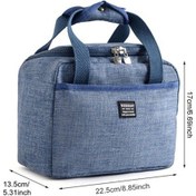 Resim Prestigegoods 2 Adet Su Geçirmez Yalıtımlı Seyahat Yemek Beslenme Çantası M137157 Oxford Kumaş İçin Çocuklar Yetişkinler Açık Mavi 