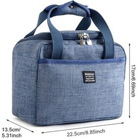 Resim Prestigegoods 2 Adet Su Geçirmez Yalıtımlı Seyahat Yemek Beslenme Çantası M137157 Oxford Kumaş İçin Çocuklar Yetişkinler Açık Mavi 