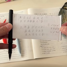 Resim 1 Beklenmedik Kalem, Kendi Kendine Kayan Kalem, Tuhaf Yaratıcı Komik Kalem, Sınav Notu Kalemi 