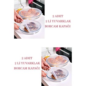 Resim Silikon 2 Adet Yuvarlak Borcam Kapağı 4'lü 