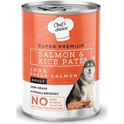 Resim Chef's Choice Pate Somonlu Düşük Tahıllı Yetişkin Köpek Konservesi 12 x 400 G 