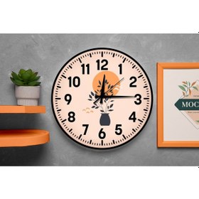 Resim Dekoratif Türkçe Rakamlı Uv Baskılı Duvar Saati Sessiz Akar Mekanizma Metal Akrep Yelkovan Çok Renkli 