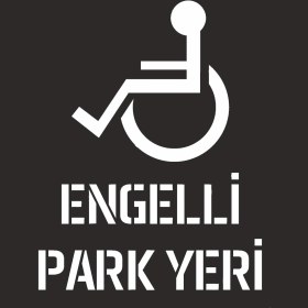 Resim İsg Tabelam 60x60cm/kompozit/Engelli Park Yeri Boyama Şablonu 