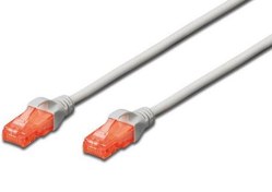 Resim DK-1617-010 Digitus Patch Kablo, U-UTP, CAT. 6, 1 metre, AWG 26/7, Cu, LSZH, gri renk 