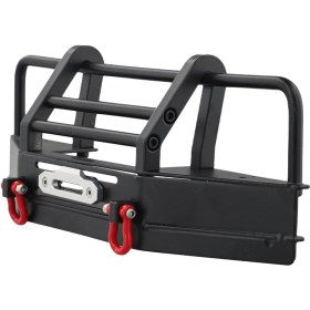 Resim Lillian 1/10 Rc Paletli Araç Axial SCX10 90046 90047 -D90 D110 Yükseltme Parçaları Için Vinç Montajlı Metal Ön Tampon (Yurt Dışından) 