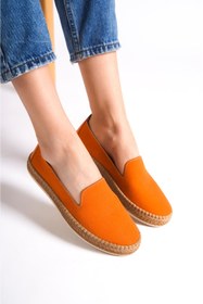 Resim Capone Outfitters Capone Oval Burunlu Nubuk Oranj Kadın Espadril 