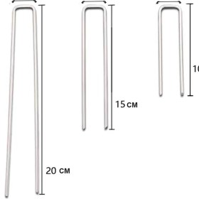 Resim Mix And Match 304 Paslanmaz Çelik U Çadır Kazığı 10 Adet 10 cm | 4 mm Kalınlık | Sera, Bitki Örtüsü ve Peyzaj Sabitleme Kazığı 