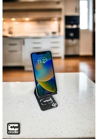 Resim Tüm Cihazlara Uyumlu Universal Portatif Metal Masaüstü Telefon Tablet Tutucu 