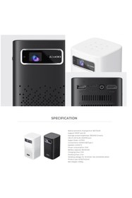 Resim Havit YouTube, Netflix, Exxen, Disney+ Uygula Taşınabilir Bataryalı Dahili Hoparlörlü Projeksiyon Cihazı 