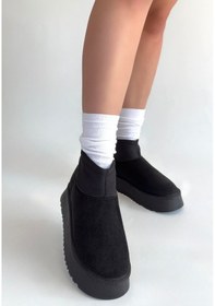 Resim Cuen Siyah Süet Bot Göründüğü Gibi 