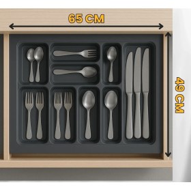 Resim Almital 66X49 Cm_gri Plastik Desenli Kaşıklık 