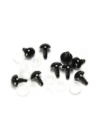 Resim Amigurumi Siyah 10 Mm Vidalı Göz Kilitli 49-50 Çift 98-100 Adet 