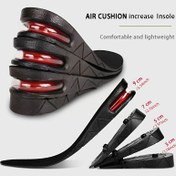 Resim 1 Çift Ayarlanabilir Görünmez Yükseklik Artırıcı Tabanlık - 3.0-8.99 cm, Destek ve Konfor için Ergonomik Hava Yastığı Tasarımı, Günlük Kullanım İçin Hafif ve Nefes Alabilen Ayak Pedleri, Boy Arttırıcılar 