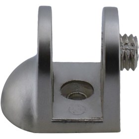 Resim Badem10 Cam Tutucu Ahşap Raf Tutucu Cam Etejeri Metal U Tipi Vidalı Saten (4 Adet) 