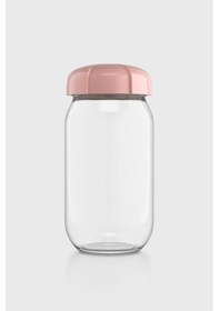 Resim Renga Rhea 1000 Ml Pembe Kapaklı Cam Kavanoz 131012 