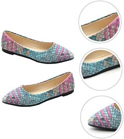 Resim GALPADA 1 Çift Düz Pompalar Ekose Düz Ayakkabı Düz Ayakkabı Kadın Kadın Ayakkabı Rahat Düz Topuk Ayakkabı Rahat Pompalar Bale Bale Kafes Kadın Nefes 