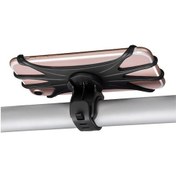 Resim Wezone Bisiklet Telefon Tutucu Siyah - 360 Ayarlanabilir - 4.0-6.5 İnç Akıllı Telefonlar İçin - Silikon Ve Pc Malzeme Siyah 