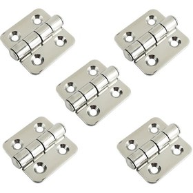 Resim 5'li Paslanmaz Krom Menteşe. 38x38mm. Cr-ni 304 
