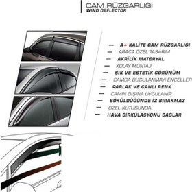 Resim Citroen C-Elysee Cam Rüzgarlığı Sunplex Marka Mugen 4'lü 