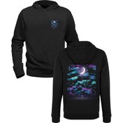 Resim Space Tasarımlı Resimli Dijital Baskılı Siyah Ön Arka Çocuk Baskılı Sweatshirt 