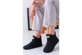 Resim Slipcat Unisex Içi Yünlü Ev Pandufu Ev Botu Ev Ayakkabısı 