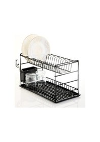 Resim Hagenömür Boyu Paslanmaz Iki Katlı Tabaklık Bulaşıklık 50 Cm Siya Siyah 