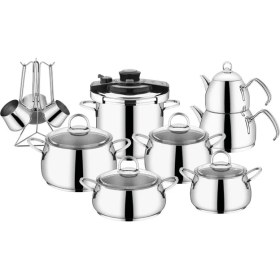 Resim Kahramanlar Akasya Gri Çeyiz Seti 18Parça 