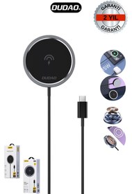 Resim Dudao A12 - Magsafe Wireless Akıllı Saat Kablosuz Şarj Cihazı Standı - Siyah 