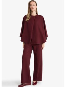 Resim Defacto Wide Leg Geniş Bol Paça Pantolon F3687ax25wnbr34 Bordo 