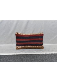 Resim Zehra Abla Halı Yeni El Dokuma Dekoratif Lumbar Kilim Kırlent Yastık Kılıfı 6100 
