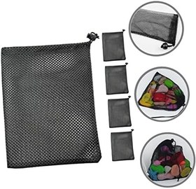 Resim VANZACK 10adet Pratik Ağızlı File Çanta Golf Topu Taşıma Çantası Dayanıklı Polyester Mesh Top Çantası Yüksek Kapasiteli Taşınabilir Spor Malzemeleri Için Uygun 