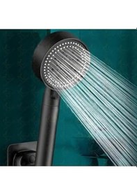 Resim Siyah Sürgülü Turbo Fan Masaj Ve Sauna Etkili Duş Seti Siyah Sürgülü Duş Siyah 