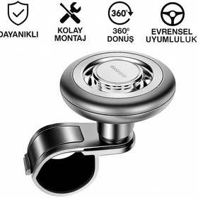 Resim coofbe Direksiyon Simit Topuzu Direksiyon Çevirme Topuzu Tüm Araçlara Uyumlu Sağlam Tutuş 