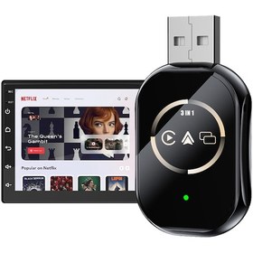 Resim Q1 3in1 Kablosuz Carplay Adaptörü Ekran Yansıtma Telefon Kontrolü Sadece Apple İos İphone İçin Diğer 