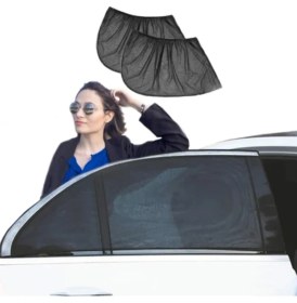 Resim 2li Araç Oto Yan Cam Perdesi Araç Arka Güneşlik Oto Kapı Camı Perdesi Cam Filmi 