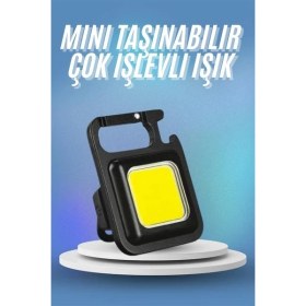 Resim Işıldak USB Şarjlı Cep El Feneri Taşınabilir Mini LED Işık Çok Fonksiyonlu - HS2912-9778 