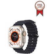 Resim MOONSHOP T800 Ultra 44mm Tam Ekran Bt Çağrı Özellikli Akıllı Saat Siyah 