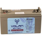Resim Volan Battery 12 Volt 125 Ah (Amper) Marin Jel Akü 
