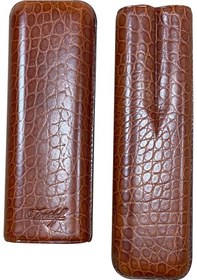 Resim Davidoff Croco Deri Puro Kılıfı Churchill Taba 2li 46ring 