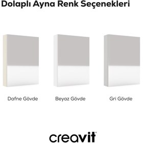 Resim Creavit D10 100 cm Melamin Aynalı Dolap Beyaz 