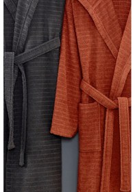 Resim 2li Kapüşonlu Bornoz Doğa Antrasit - Kiremit 3xl Antrasit - Kiremit 