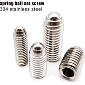 Resim 10 adet M3-M8 Altı Yuvalı Bahar Topu Seti, 304 Paslanmaz Çelik A2-70, Tam Dönmeli Sağ El Plunger Grub Bolts, İç Altı Sürücü Sistemleri için, Endüstriyel Sınıf, Makineler 